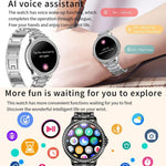 Smartwatch sportivo impermeabile con chiamate Bluetooth, assistente vocale AI, funzione Life Life, impermeabile e con chiamate Bluetooth., Black Silicone Strap, Gold Pink Silicone Strap, Silver Gray Silicone Strap                                       ...