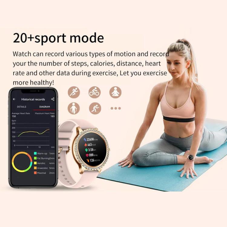 Smartwatch sportivo impermeabile con chiamate Bluetooth, assistente vocale AI, funzione Life Life, impermeabile e con chiamate Bluetooth., Black Silicone Strap, Gold Pink Silicone Strap, Silver Gray Silicone Strap                                       ...