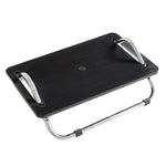 Poggiapiedi regolabile da posizionare sotto la scrivania per un'ergonomia ottimale in ufficio, con design anti-incrociamento delle gambe., Metal Tube Black, Metal Tube Gray