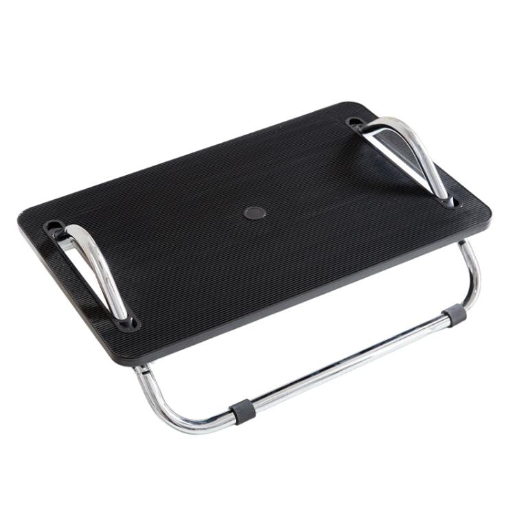 Poggiapiedi regolabile da posizionare sotto la scrivania per un'ergonomia ottimale in ufficio, con design anti-incrociamento delle gambe., Metal Tube Black, Metal Tube Gray