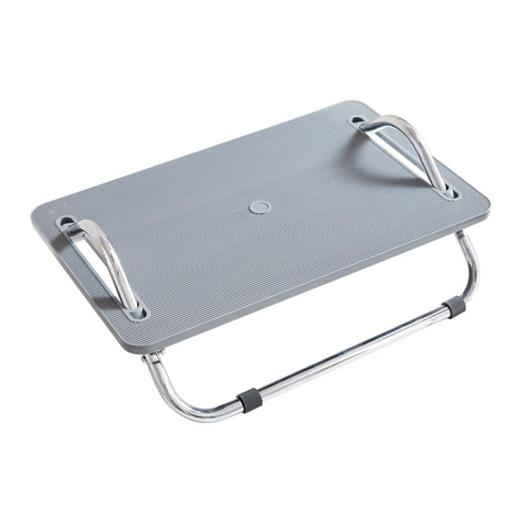 Poggiapiedi regolabile da posizionare sotto la scrivania per un'ergonomia ottimale in ufficio, con design anti-incrociamento delle gambe., Metal Tube Black, Metal Tube Gray