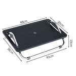 Poggiapiedi regolabile da posizionare sotto la scrivania per un'ergonomia ottimale in ufficio, con design anti-incrociamento delle gambe., Metal Tube Black, Metal Tube Gray