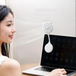 Mini ventilatore USB ricaricabile con ventose