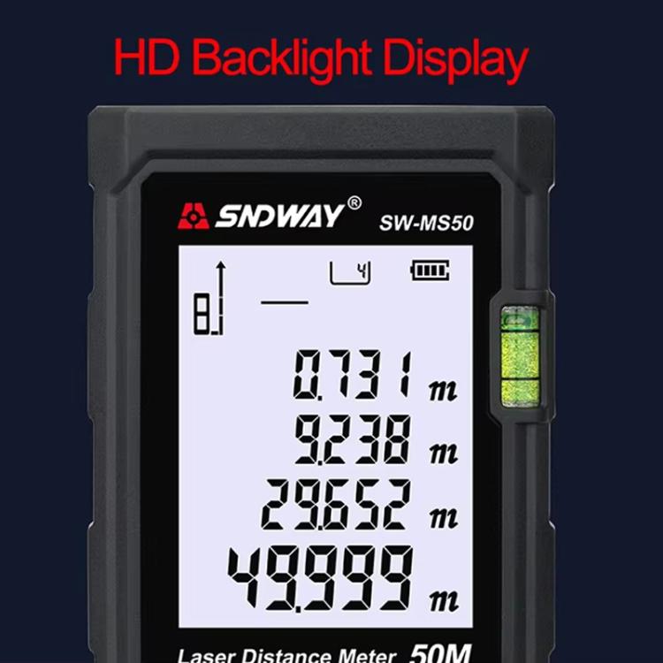 Misuratore laser distanza SNDWAY SW-MS50/70/100 fino 100m