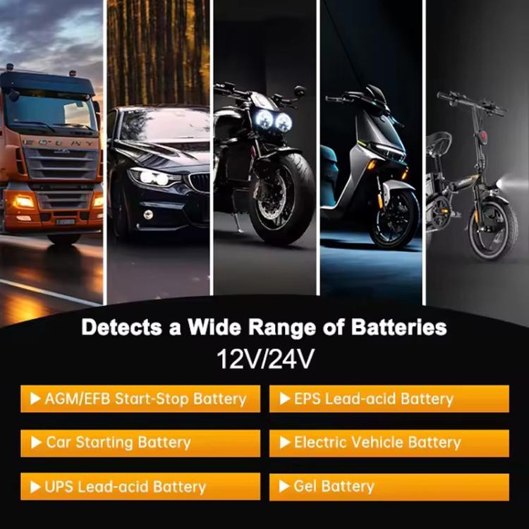 Tester batteria auto 12V/24V con schermo LED 2,4 pollici