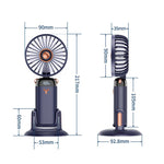 Ventilatore portatile ricaricabile con rotazione 360°