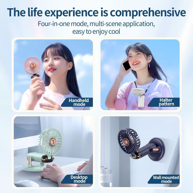 Ventilatore portatile ricaricabile con rotazione 360°