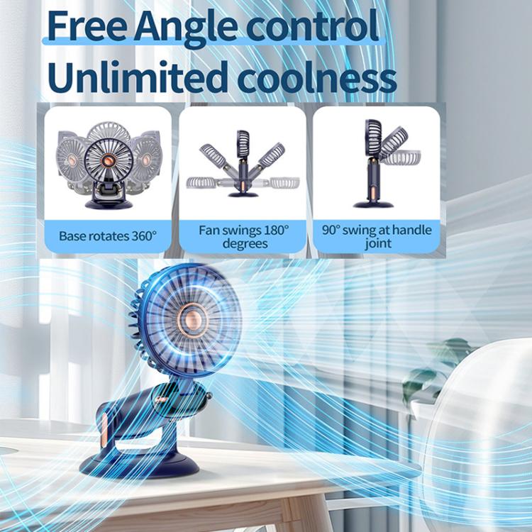 Ventilatore portatile ricaricabile con rotazione 360°
