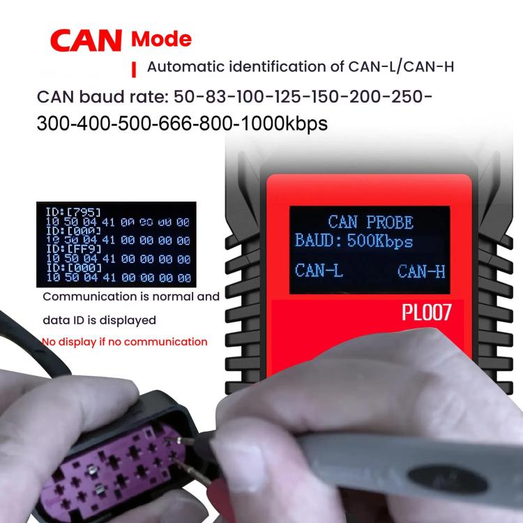 Tester portatile per circuiti di comunicazione digitale CAN/LIN/PWM WOYO