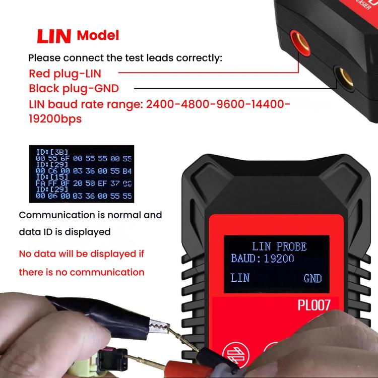 Tester portatile per circuiti di comunicazione digitale CAN/LIN/PWM WOYO