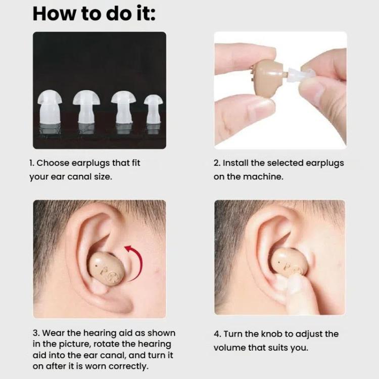 Hearing Aid Sound Amplifier Elderly Noise Reduction Sound Collector Hearing Aid Accessories, Battery Model