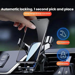 Supporto per cellulare da auto Leeioo con clip per presa d'aria a gravità.