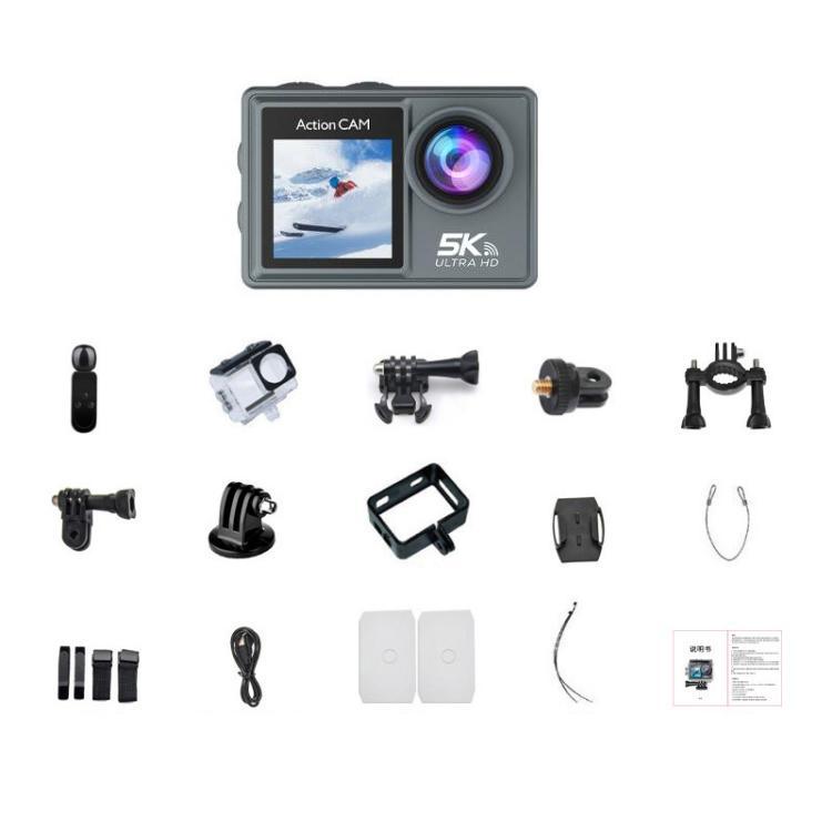 Videocamera d'azione 5K con stabilizzazione e telecomando