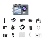 Videocamera d'azione 5K con stabilizzazione anti-vibrazione, riprese HD all'aperto, registratore per ciclismo, videocamera subacquea, M40TR With Touch Screen + Remote Control, M40TRW With Touch Screen + Integrated Remote-Controlled Microphone