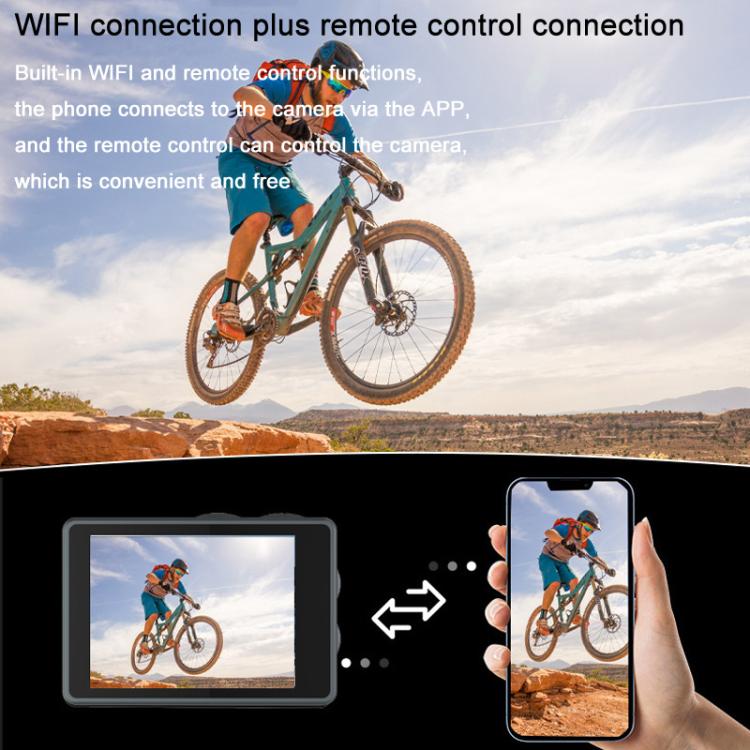 Videocamera d'azione 5K con stabilizzazione e telecomando