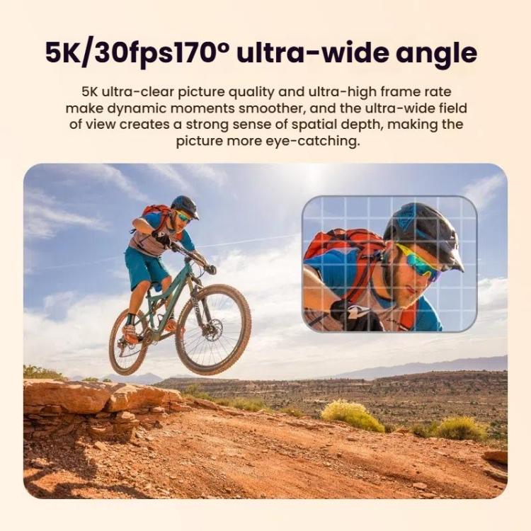 Videocamera d'azione 5K con stabilizzazione e telecomando