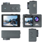Videocamera d'azione 5K con stabilizzazione anti-vibrazione, riprese HD all'aperto, registratore per ciclismo, videocamera subacquea, M40TR With Touch Screen + Remote Control, M40TRW With Touch Screen + Integrated Remote-Controlled Microphone