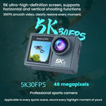 Videocamera d'azione 5K con stabilizzazione e telecomando