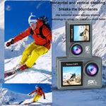Videocamera d'azione 5K con stabilizzazione e telecomando