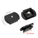 Piastra a sgancio rapido per treppiede Velbon QB-32, Weifeng WF-K10/320 e NEST NT-510/530., WF-K10