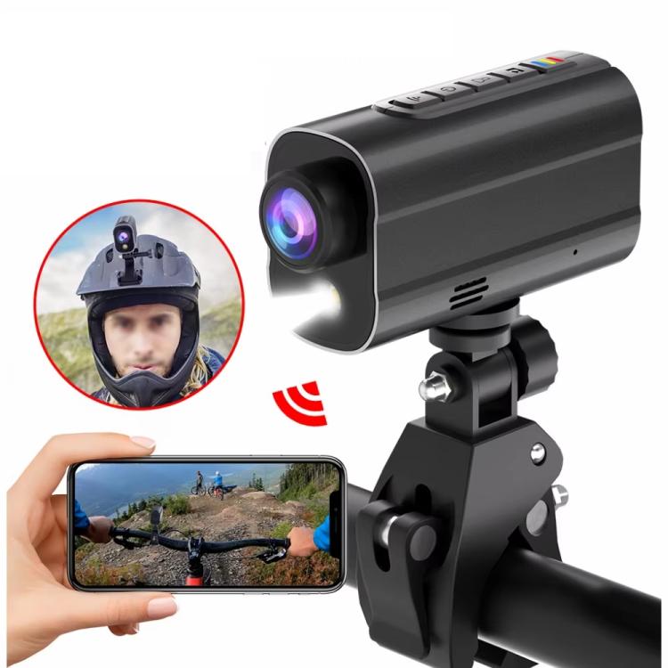 Videocamera d'azione 5K WiFi Sport DV per ciclismo con luce LED e stabilizzazione elettronica dell'immagine (EIS)