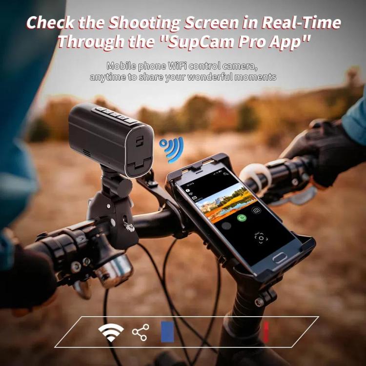 Videocamera d'azione 5K WiFi con luce LED e stabilizzazione
