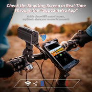 Videocamera d'azione 5K WiFi Sport DV per ciclismo con luce LED e stabilizzazione elettronica dell'immagine (EIS)