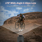 Videocamera d'azione 5K WiFi con luce LED e stabilizzazione