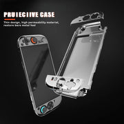 Custodia protettiva trasparente Crystal Shell per Nintendo Switch 2 con gamepad separato.