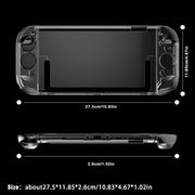 Custodia protettiva trasparente Crystal Shell per Nintendo Switch 2 con gamepad separato.