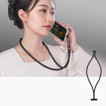 Cordino per telefono regolabile con design anti-groviglio autobloccante e girevole a 360 gradi e clip in TPU, Neck Black, Neck Orange, Neck Green, Crossbody Black, Crossbody Orange, Crossbody Green