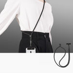 Cordino per telefono regolabile con design anti-groviglio autobloccante e girevole a 360 gradi e clip in TPU, Neck Black, Neck Orange, Neck Green, Crossbody Black, Crossbody Orange, Crossbody Green