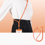 Cordino per telefono regolabile con design anti-groviglio autobloccante e girevole a 360 gradi e clip in TPU, Neck Black, Neck Orange, Neck Green, Crossbody Black, Crossbody Orange, Crossbody Green