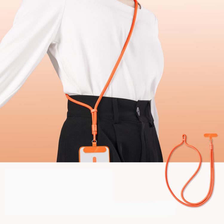 Cordino per telefono regolabile con design anti-groviglio autobloccante e girevole a 360 gradi e clip in TPU, Neck Black, Neck Orange, Neck Green, Crossbody Black, Crossbody Orange, Crossbody Green