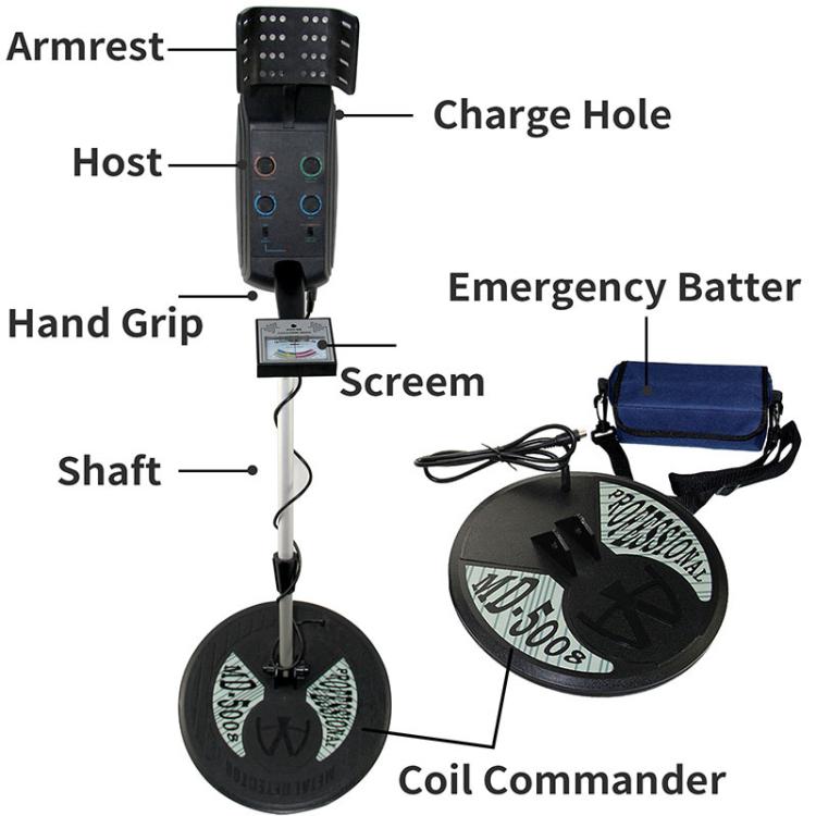 Metal Detector MD-5008 con doppia sonda e rilevamento profondo