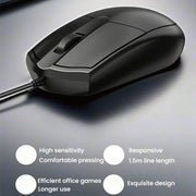 Chasing Leopard 316 1.5m Office Home Wired USB Optical Computer Mouse, 316