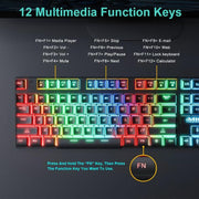 Floating Keycaps Rainbow Backlight Wired Keyboard Mouse Set, iMICE AN-300 Arabic, iMICE AN-300 English