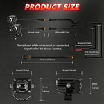 Faro moto impermeabile 40W con luce rossa Demon Eye