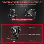 Faro moto impermeabile 40W con luce rossa Demon Eye