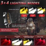 Faro moto impermeabile 40W con luce rossa Demon Eye