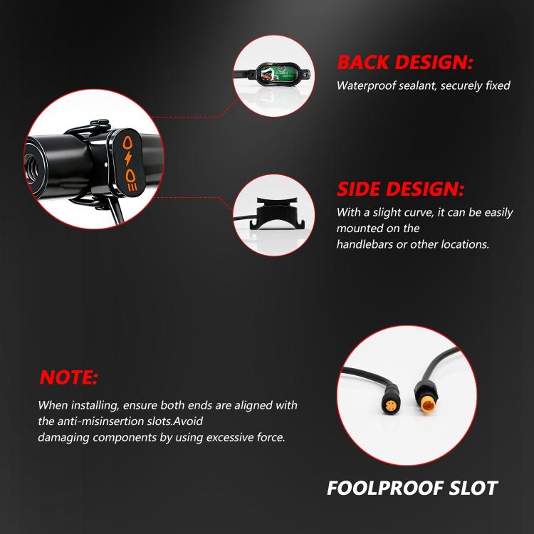 Faro moto impermeabile 40W con luce rossa Demon Eye