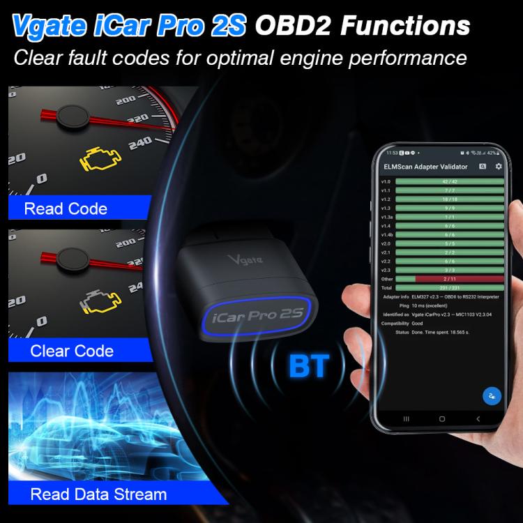 Strumento diagnostico di risveglio wireless Bluetooth Vgate 3m bps, Bluetooth 5.3