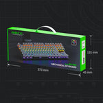 iMICE GK-800 87 Keys USB Wired RGB Round Keycap Mechanical Keyboard, GK-800