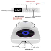 Lettore CD Bluetooth retrò da parete Kecag KC-807, EU Plug, US Plug, UK Plug, AU Plug
