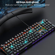 USB Wired RGB Mechanical Metal Gaming Keyboard, iMICE GK-600, iMICE GK-600 With Hand Rest