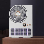 Ventilatore elettrico 2 in 1 per la casa, lampada antizanzare, ventilatore digitale a LED da tavolo., Plug-in Black, Plug-in White, 3000mAh Black, 3000mAh White