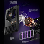 Ventilatore elettrico 2 in 1 per la casa, lampada antizanzare, ventilatore digitale a LED da tavolo., Plug-in Black, Plug-in White, 3000mAh Black, 3000mAh White