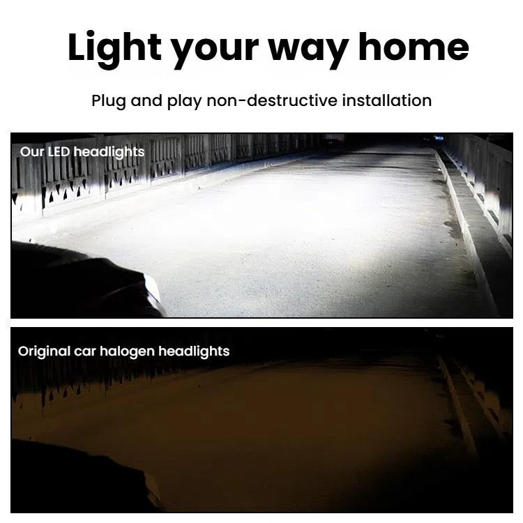 2 mini fari a LED integrati a collegamento diretto per auto