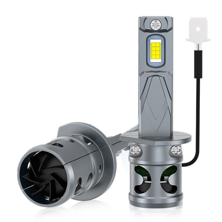 2 lampadine mini LED per fari auto con ventola di raffreddamento e collegamento diretto