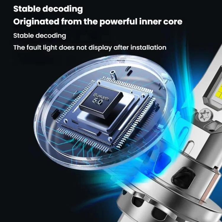 2 fari a LED integrati mini plug-in da 6000K per auto, H7